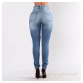 Pantalon pour femmes, les femmes découpent un haut jean stretch